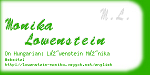 monika lowenstein business card